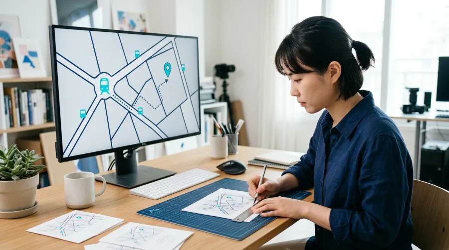 (주)세컨드코리아의 인쇄용 약도 제작 서비스 mini-maps